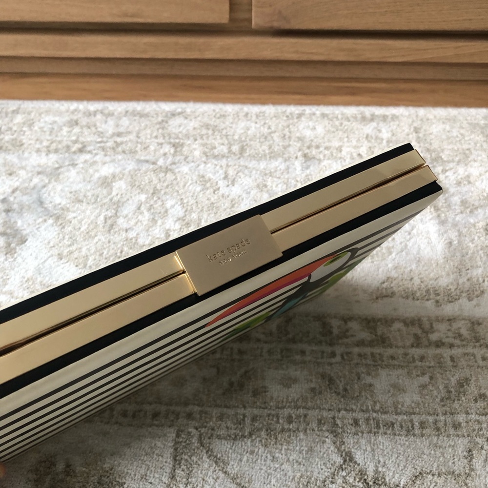 Kate Spade Toucan Parrot Striped Clutch Bag - Picture 3 of 6